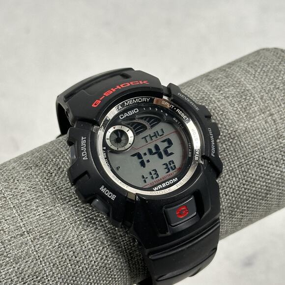 Casio G-Shock Watch Mens 46mm Black G-2900 Digital Sport Alarm New Battery - Picture 1 of 16